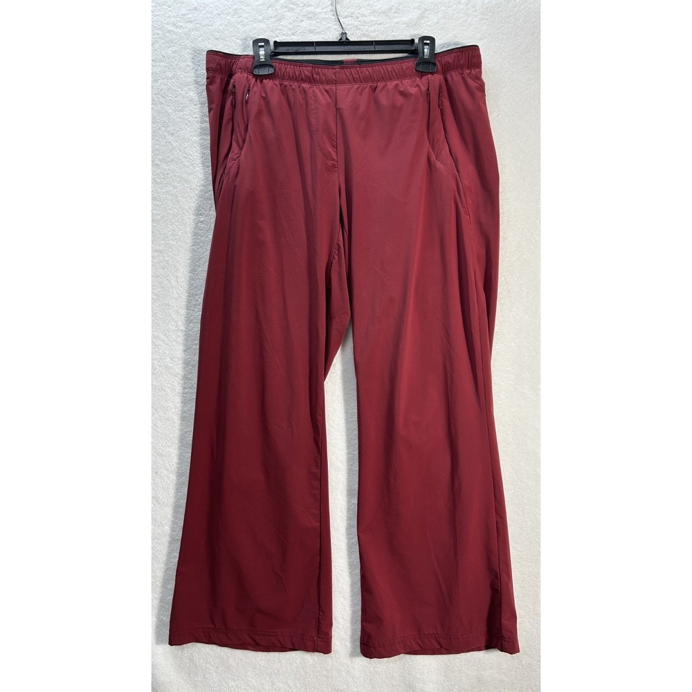 Paskho Womens Size L Red Long Haul Wide Leg Pants (L8)